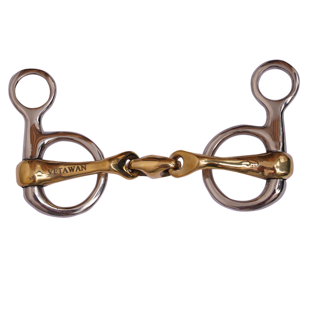 Hanging Cheek Snaffle Bit with copper lozenge_3