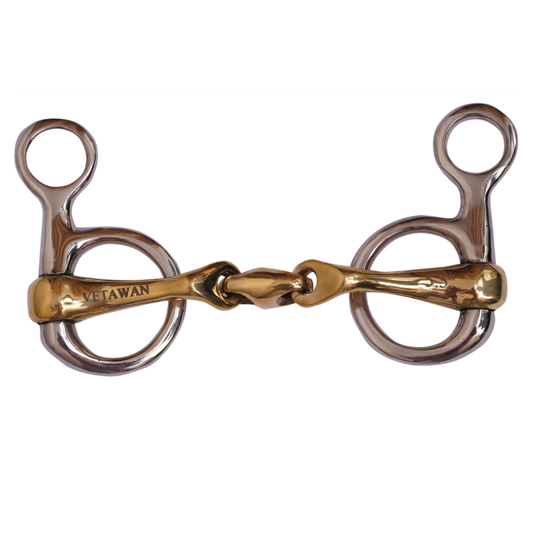 Hanging Cheek Snaffle Bit with copper lozenge_3