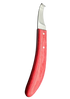 Hoof knife for horses, thick blade, single-sided left