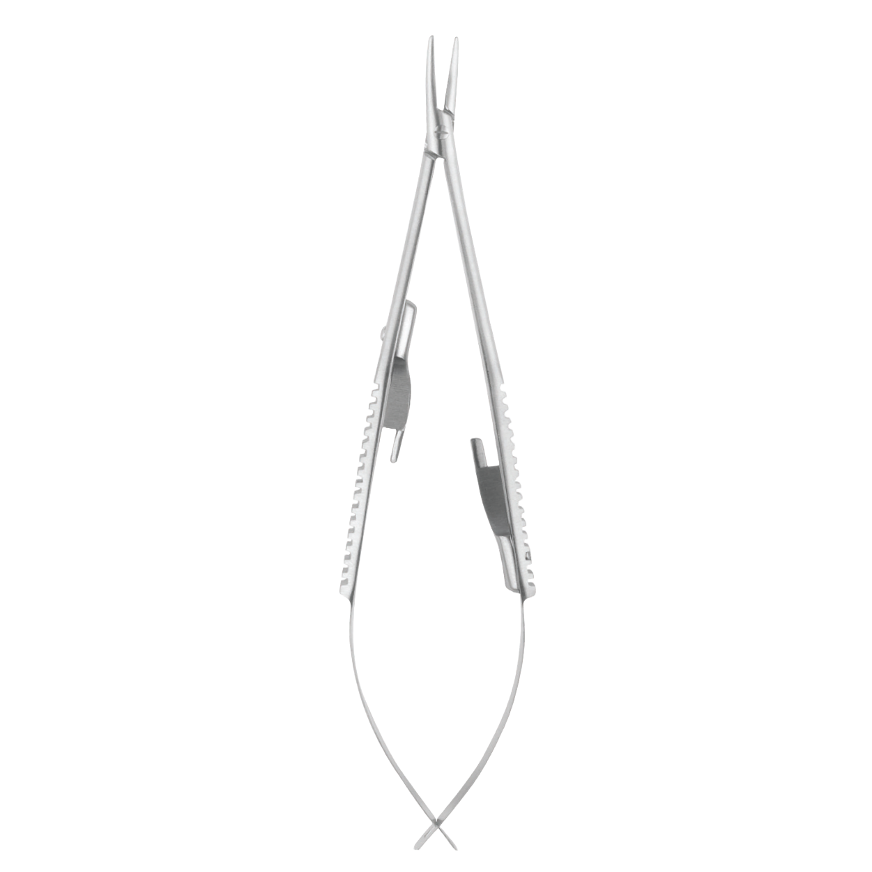 Castroviejo Needle Holder, Curved with Ratchet, 14cm (5.50")