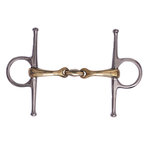 Full Cheek Curved sweet copper Snaffle Bit with Lozenge_1