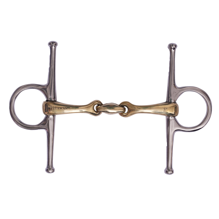Full Cheek Curved sweet copper Snaffle Bit with Lozenge_1