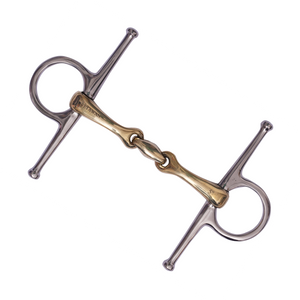 Full Cheek Curved sweet copper Snaffle Bit with Lozenge_2