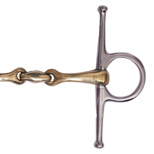 Full Cheek Curved sweet copper Snaffle Bit with Lozenge_3