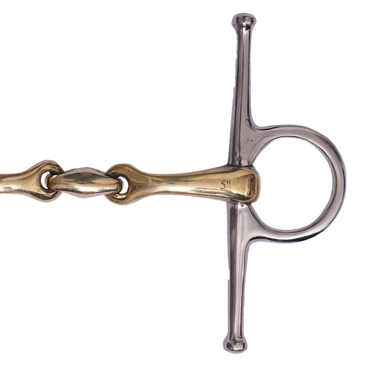 Full Cheek Curved sweet copper Snaffle Bit with Lozenge_3