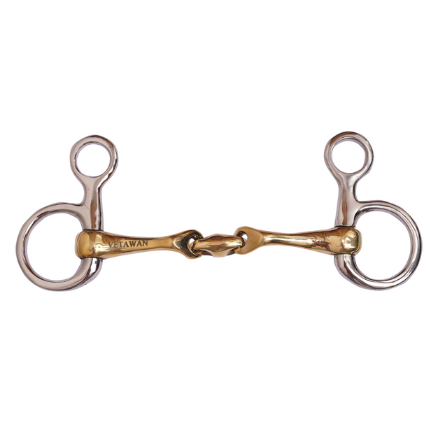 Hanging Cheek Snaffle Bit with copper lozenge_2
