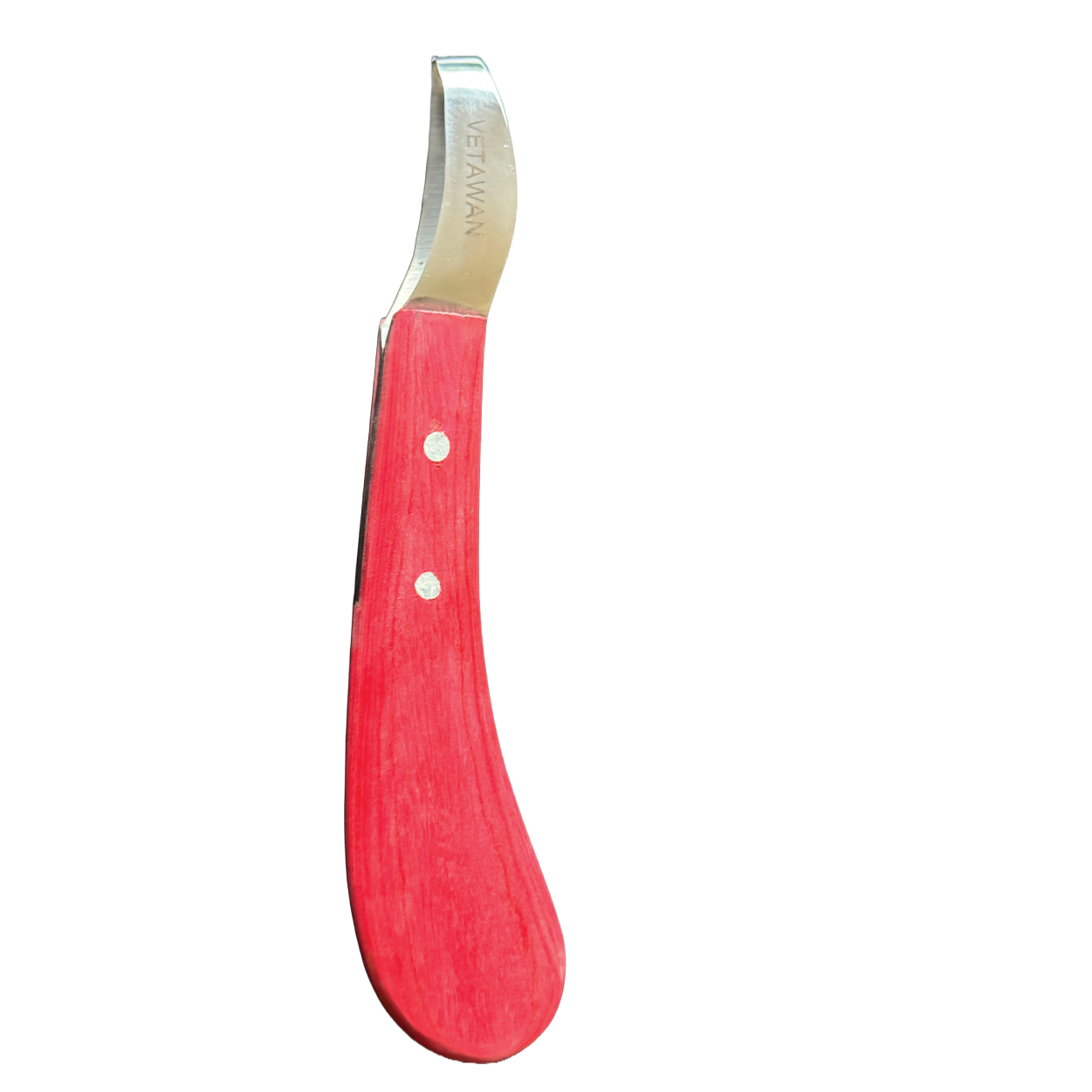 Hoof knife for horses with double edge and loop