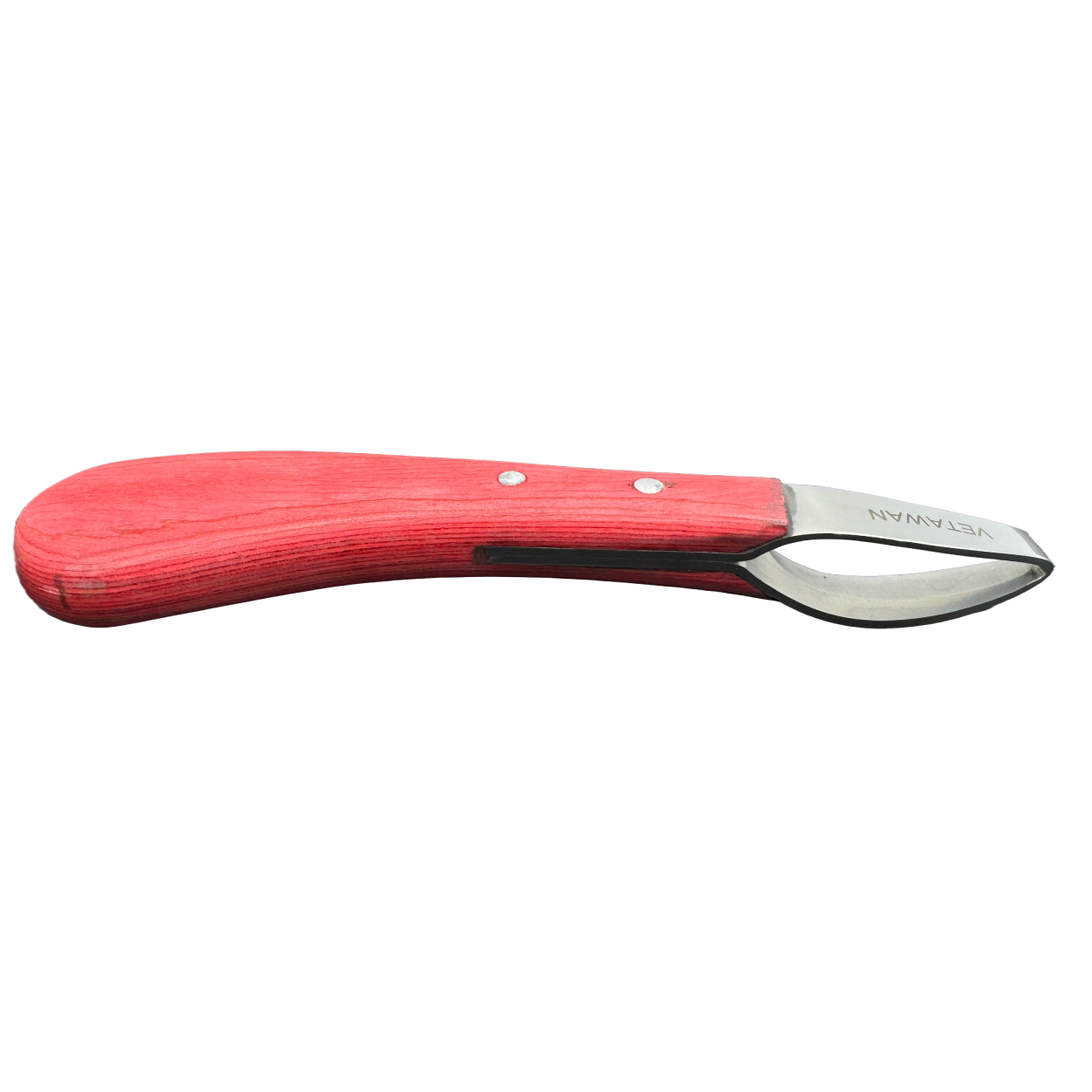 Hoof knife for horses with double edge and loop