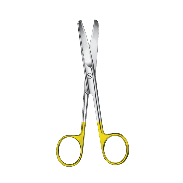 Surgical Scissors, Curved, Sharp-Blunt, TC, 14.5cm (5.70")