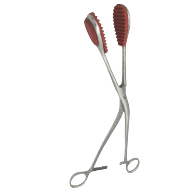 Uterus Forceps with Rubber Jaw