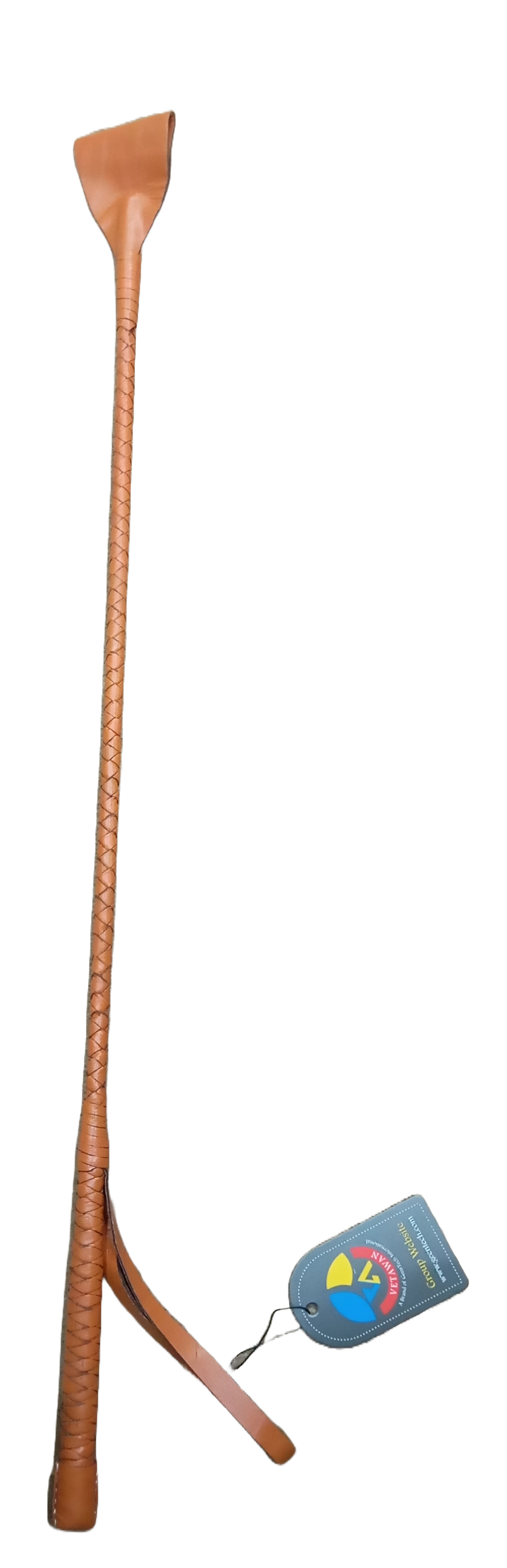 Premium leather horse whip-brown